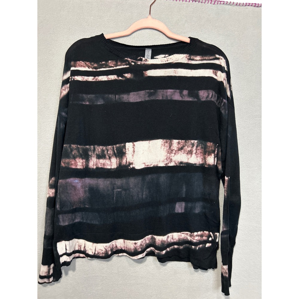 Tie Dye‎ Long Sleeve Top womens size 2 Trendy Pullover lightweight Abstract